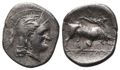 Southern Lucania, Thourioi, C. 300-280 Bc. Ar Triobol (13 MM, 1.36 G).