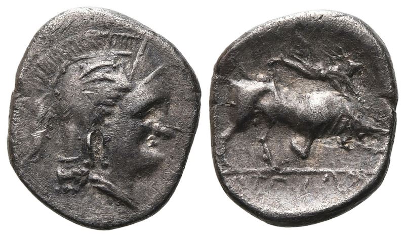 Southern Lucania, Thourioi, C. 300-280 Bc. Ar Triobol (13 MM, 1.36 G).
