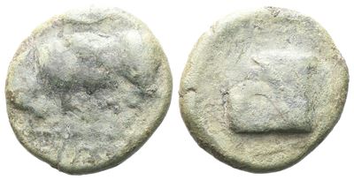 Sicily, Hipana, C. 317-300 Bc. Æ (16mm, 3.85g).