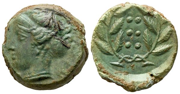 Sicily, Himera (c. 410 BC), Hemilitron; Æ (3,78 g; 15 mm)