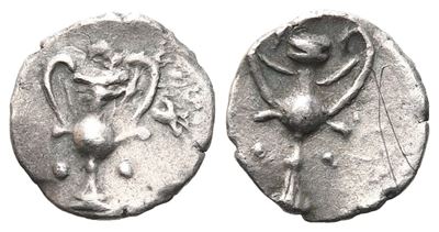 Southern Apulia, Tarentum, C. 280-228 Bc. Ar Obol (9 MM, 0.33 G).
