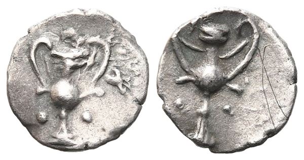 Southern Apulia, Tarentum, c. 280-228 BC. AR Obol (9 mm, 0.33 g).