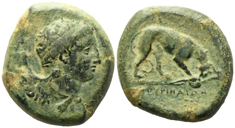 Sicily, Agyrion (C. 339-336 Bc), Hemilitron; Æ (17,90 G; 26,7 MM)