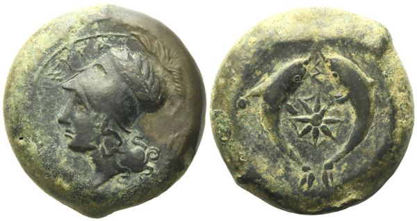 Sicily, Syracuse, Time of Dionysios I (406-367 BC), Drachm; Æ (31,85 g; 30 mm)