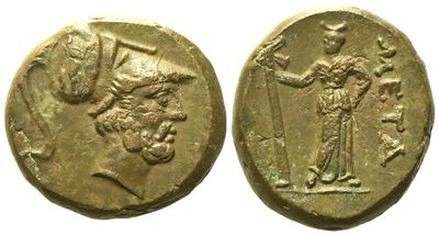 Lucania, Metapontion (C. 300-250 Bc), Æ (5,42 G; 17 MM)