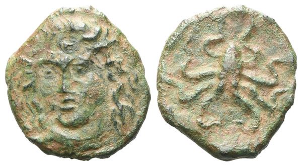 Sicily, Syracuse, c. 415-405 BC. Æ Tetras (13 mm, 1.75 g).