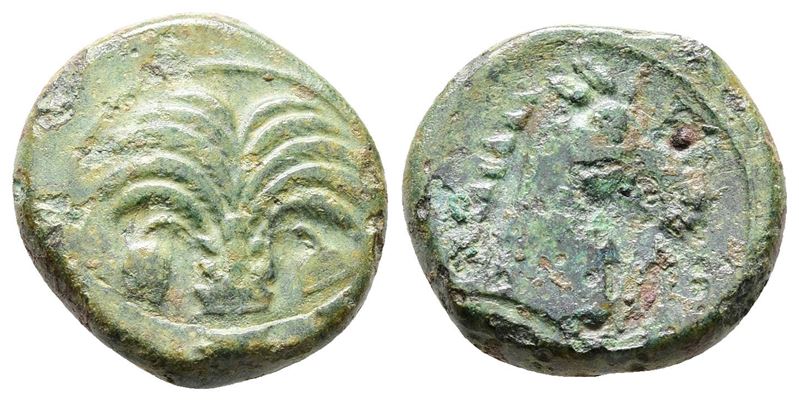 Sicily, Carthaginian Domain, C. 4th-3rd Century Bc. Æ (17mm, 3.90g).