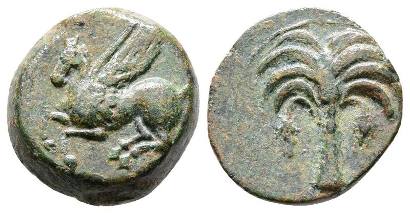 Sicily, Carthaginian Domain, C. 330-320 Bc. Æ (15mm, 3.86g).