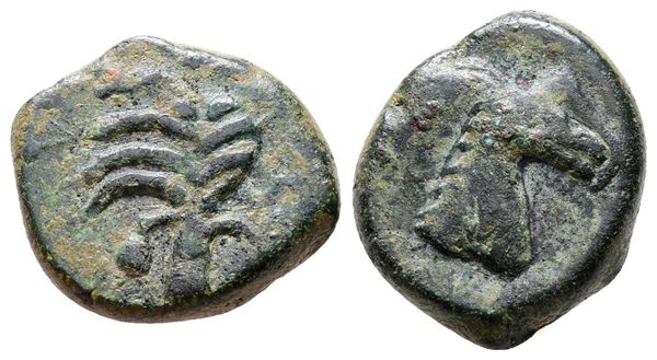 Sicily, Carthaginian Domain, c. 4th-3rd century BC. Æ (17mm, 4.62g).  - Auction Greek, Roman and Byzantine Coins	 - Bertolami Fine Art - Prague