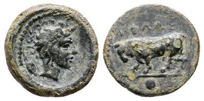 Sicily, Gela, C. 420-405 Bc. Æ Onkia (13mm, 1.13g).