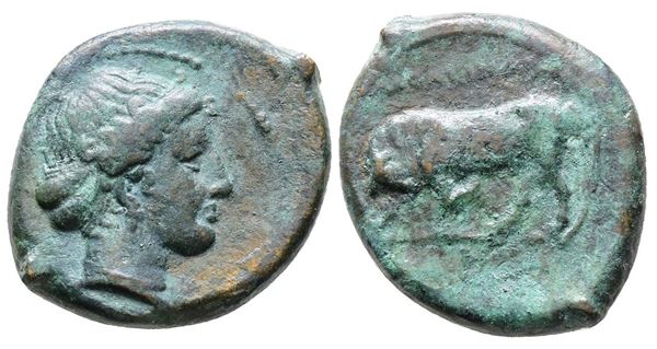 Sicily, Alontion, c. 334-325 BC. Replica of Æ (19mm, 4.61g).