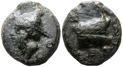 Anonymous, Rome, C. 225-217 Bc. Cast Æ Sextans (38mm, 44.75g).