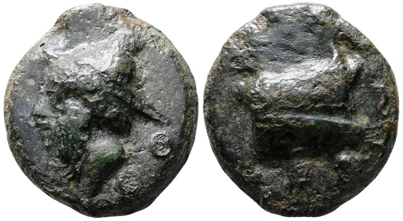 Anonymous, Rome, C. 225-217 Bc. Cast Æ Sextans (38mm, 44.75g).