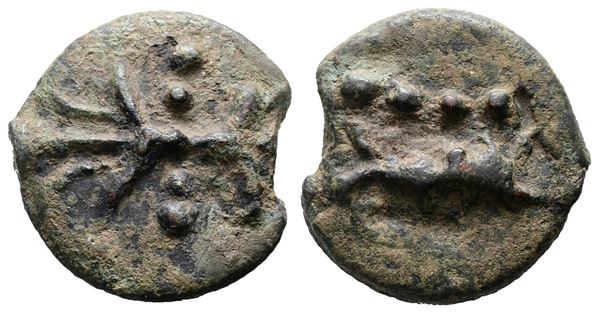 Anonymous, Rome, c. 280 BC. Æ Cast Triens (47mm, 77.29g).  - Auction Greek, Roman and Byzantine Coins	 - Bertolami Fine Art - Prague