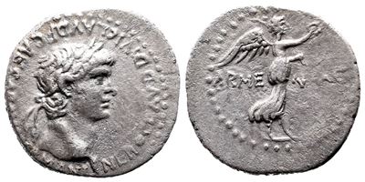 Nero (54-68). Cappadocia, Caesarea-eusebia. Ar Hemidrachm