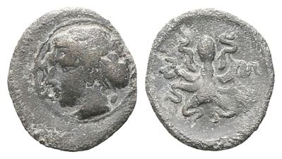 Sicily, Syracuse, C. 415-405 Bc. Ar Tetras Or Trionkion (7 MM, 0.15 G).