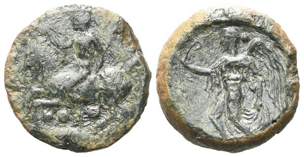 Sicily, Himera, c. 425-409 BC. Æ Tetras (15 mm, 2.61 g).