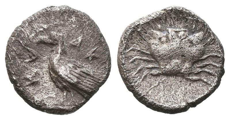 Sicily, Akragas, C. 450-440 Bc. Ar Litra (9 MM, 0.53 G).