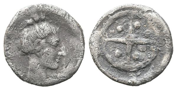 Sicily, Syracuse, c. 466-405 BC. AR Hemilitron or Hexonkion (9 mm, 0.39 g).