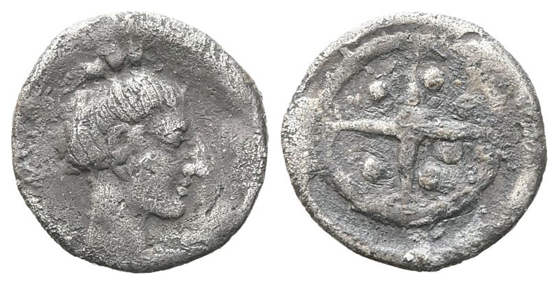 Sicily, Syracuse, C. 466-405 Bc. Ar Hemilitron Or Hexonkion (9 MM, 0.39 G).