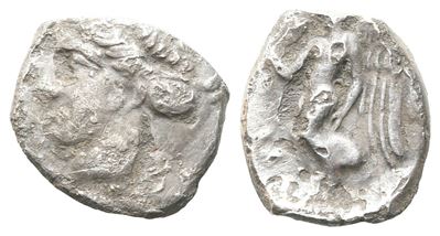 Bruttium, Terina, C. 420-400 Bc. Ar Diobol (10 MM, 0.66 G).