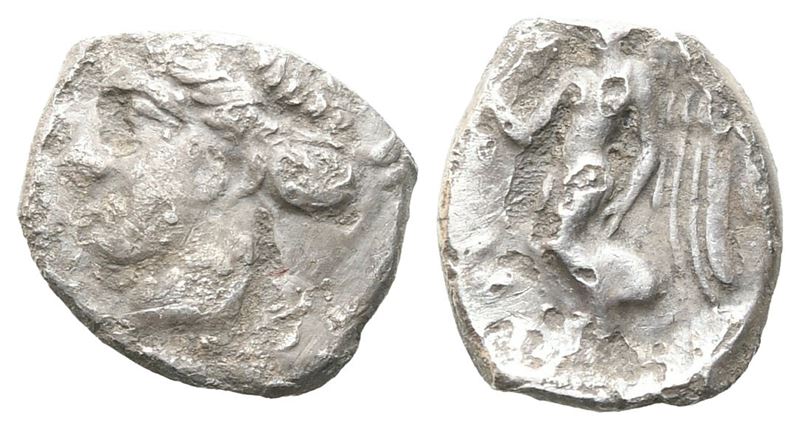 Bruttium, Terina, C. 420-400 Bc. Ar Diobol (10 MM, 0.66 G).