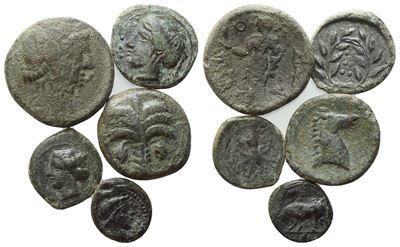 Lot Of 5 Æ Coins To Be Catalogued. Lot Sold As Is, No Returns.