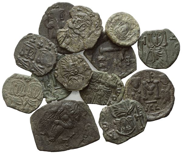  Lot of 13 Æ coins to be catalogued. Lot sold as is, no returns.