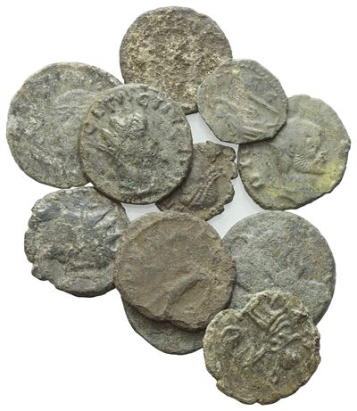 Lot Of 12 Æ Coins To Be Catalogued. Lot Sold As Is, No Returns.
