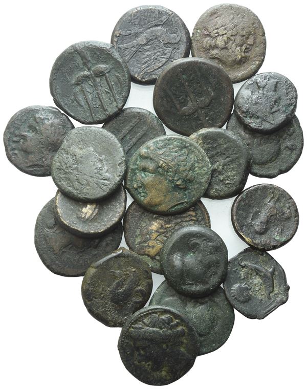  Lot of 20 Æ coins to be catalogued. Lot sold as is, no returns.