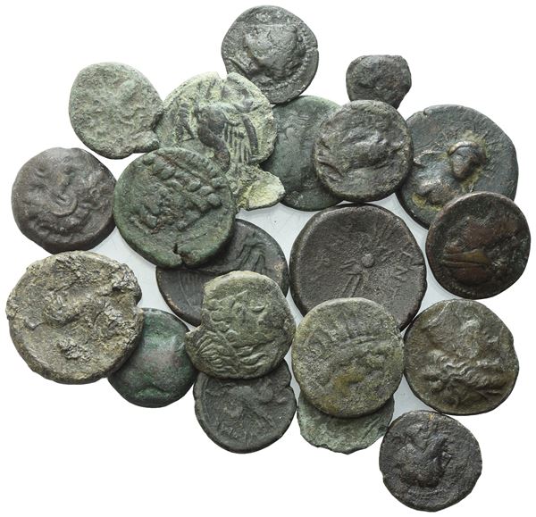 Lot of 20 Æ coins to be catalogued. Lot sold as is, no returns.