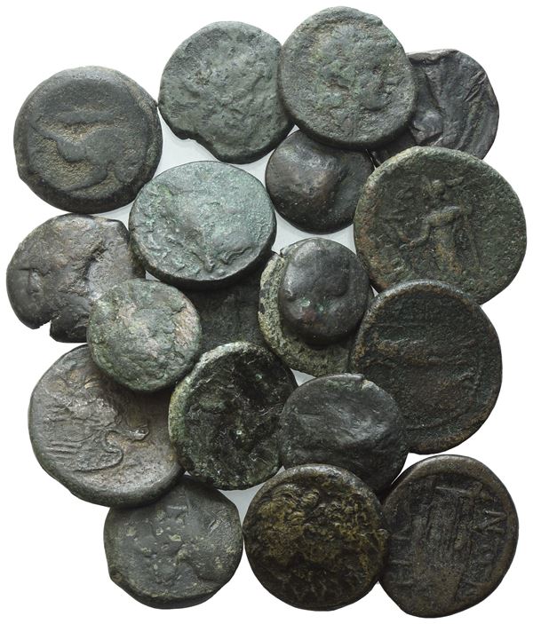  Lot of 20 Æ coins to be catalogued. Lot sold as is, no returns.