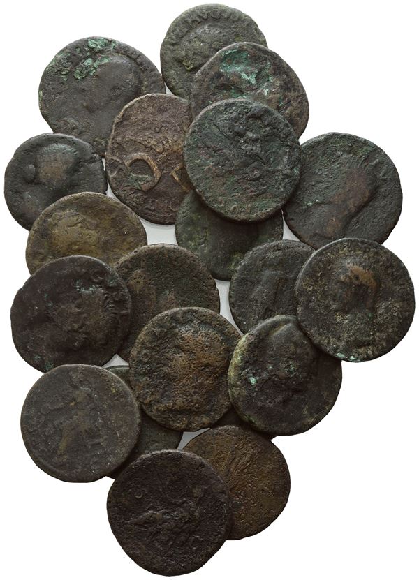  Lot of 20 Æ coins to be catalogued. Lot sold as is, no returns.