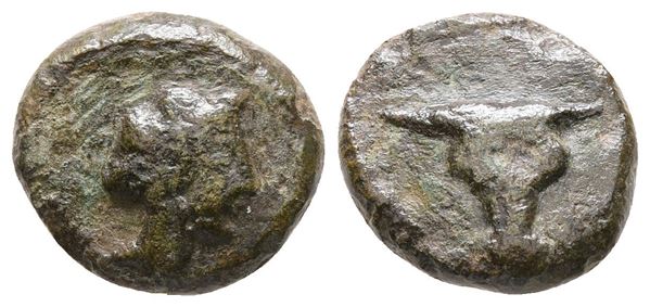 Sicily, Alaisa Archonidea, c. 325-317 BC. Æ (13 mm, 2.29 g).