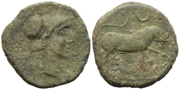 Celtic. Iberia, Untikesken, Semis, II-I century BC; Æ (9,18 g; 23,5 mm)