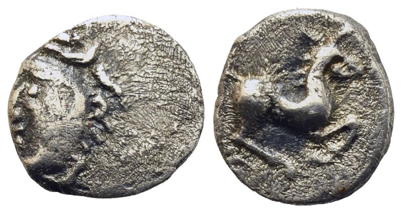 Celtic. Central Europe, Vindelici, Obol "Pollanten" type, early I century BC; AR (0,50 g; 9 mm)