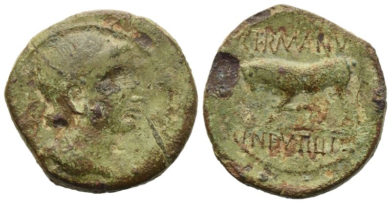 Celtic. Gallia Belgica, Treveri, Bronze unit, II-I century BC; Æ (2,90 g; 17,2 mm)