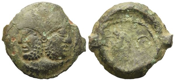 Celtic. Gallia, Suessions, Bronze unit, II-I century BC; Æ (2,63 g; 18 mm)
