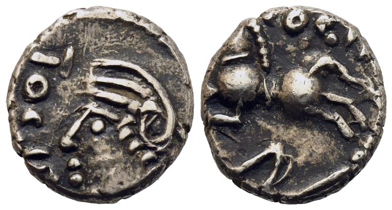 Celtic. Gallia, Sequani, Quinarius, c. 100-50 BC; AR (1,95 g; 12,5 mm)