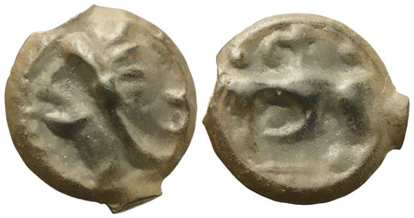 Celtic. Gallia, Upper and Middle Seine region, Potin unit, I century BC (3,18 g; 17 mm)