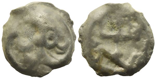 Celtic. Upper and Middle Seine region, Potin unit, c. 60-40 BC (3,65 g; 18 mm)