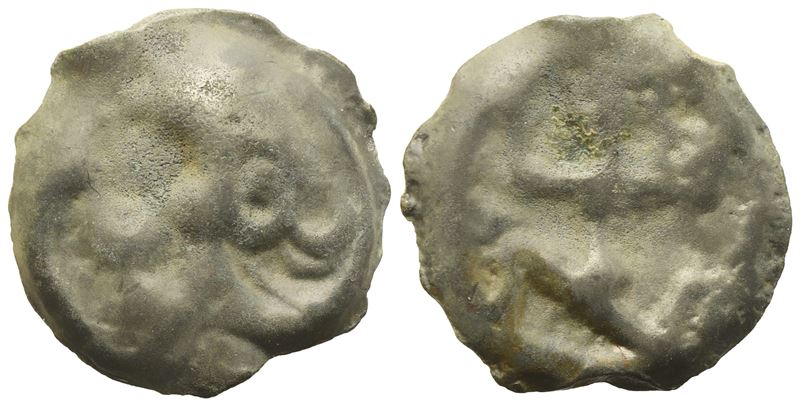 Celtic. Upper and Middle Seine region, Potin unit, c. 60-40 BC (3,65 g; 18 mm)