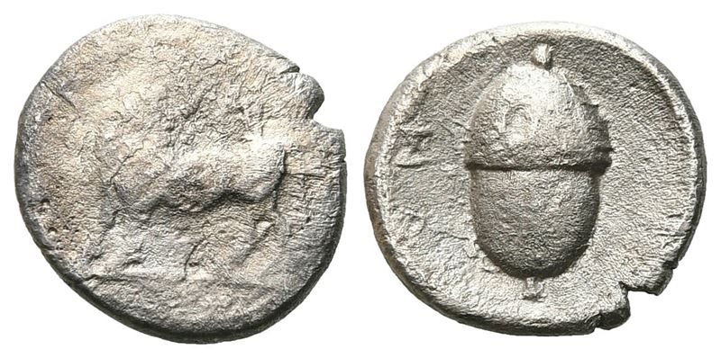 Bruttium, Laos, C. 480-460 Bc. Ar Triobol (10 MM, 0.90 G).
