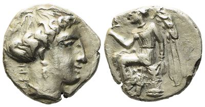 Bruttium, Terina (350-300 Bc), Drachm; Ar (2 G; 13 MM)