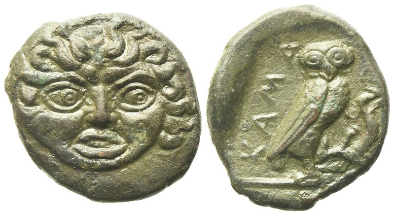 Sicily, Kamarina (C. 420-405 Bc), Onkia; Æ (1,16 G; 12,8 MM)