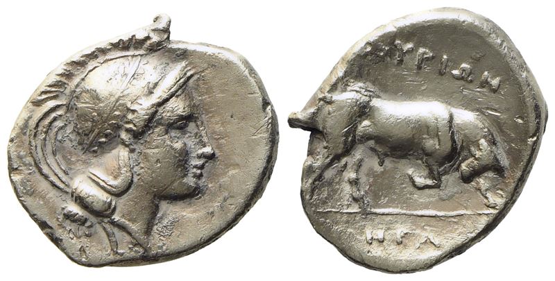Lucania, Thourioi (C. 350-300 Bc), Triobol; Ar (1 G; 11,6 MM)