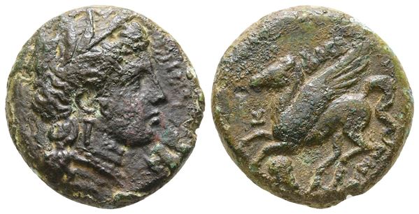 Sicily, Entella. Campanian mercenaries, c. 307-305 BC. Æ (22 mm, 8.30 g).
