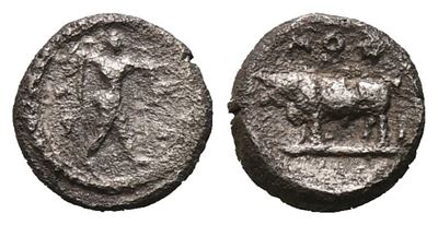 Northern Lucania, Poseidonia, C. 445-420 Bc. Ar Hemiobol (6 MM, 0.30 G).