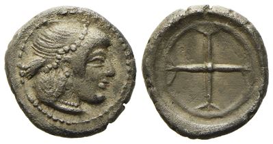 Sicily, Syracuse, Time Of Hieron i (478-470 Bc), Obol; Ar (0,70 G; 9,2 MM)