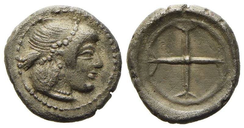 Sicily, Syracuse, Time Of Hieron i (478-470 Bc), Obol; Ar (0,70 G; 9,2 MM)